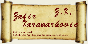 Zafir Karamarković vizit kartica